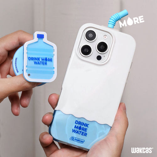 “多喝水”苹果17promax磁吸手机壳新款潮流适用iphone15promax保护壳个性支架苹果16promax手机壳小众原创