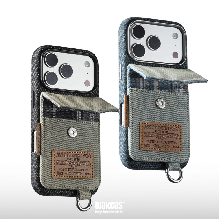 Denim Twill Jeans Pocket Minimalist iPhone Case