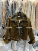 2025冬新款 韩版 时尚 MIDO家 百搭宽松灯芯绒毛毛领外套女短款 上衣