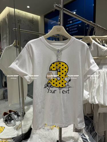 MIDO家 2026夏季新款圆领印花卡通数字印花短袖T恤衫女简约百搭