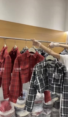 MIDO家 2025冬新款韩版宽松显瘦百搭格子外套女短款加绒加厚衬衫