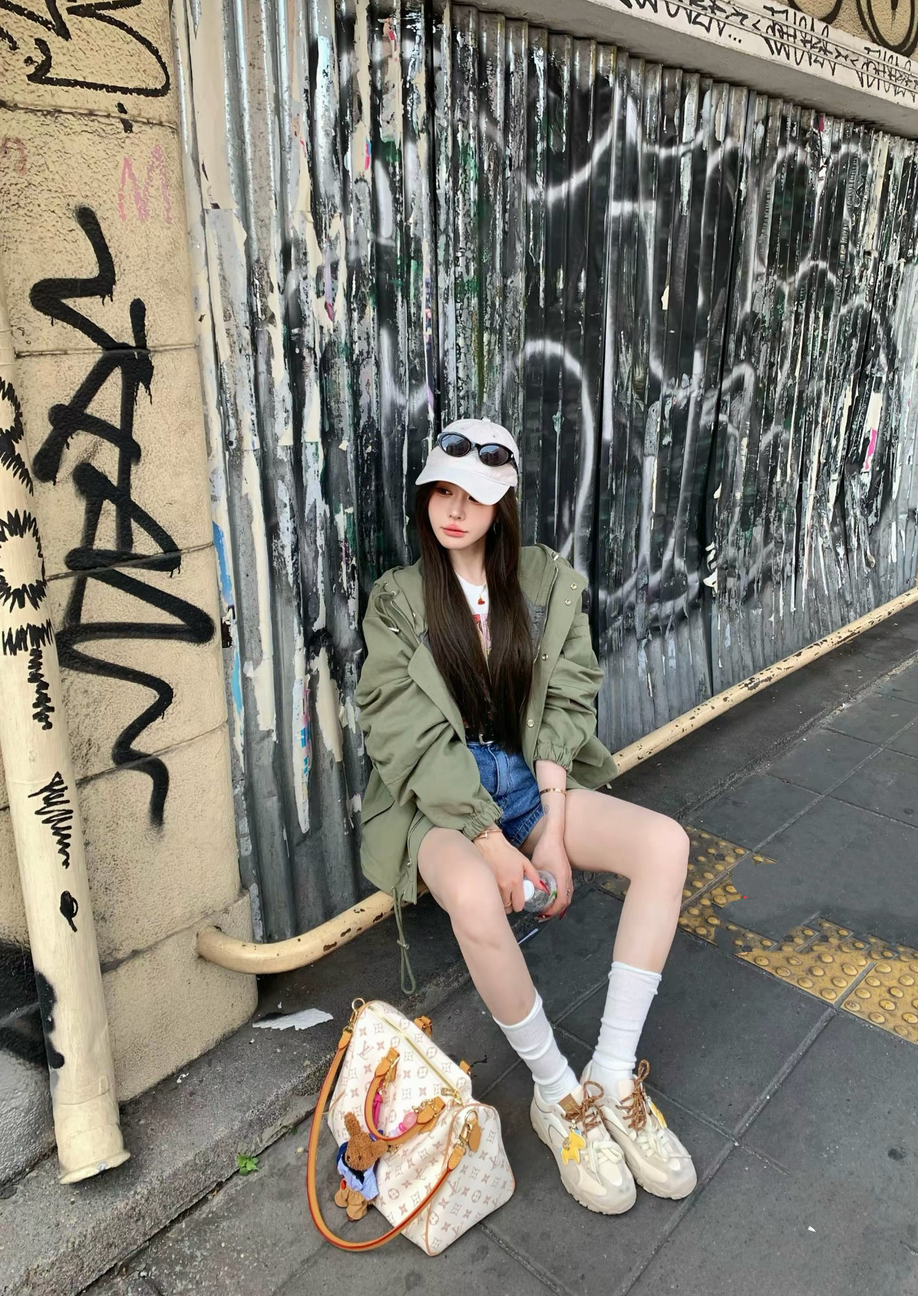 MIDO家 2026春季新款韩版时尚百搭显瘦连帽风衣外套女宽松上衣