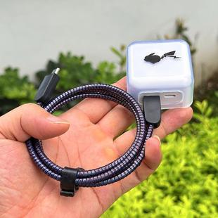 C充電器殼iPhone15 16promax數(shù)據(jù)線保護(hù)套纏繞繩 35W雙USB 蘋(píng)果16