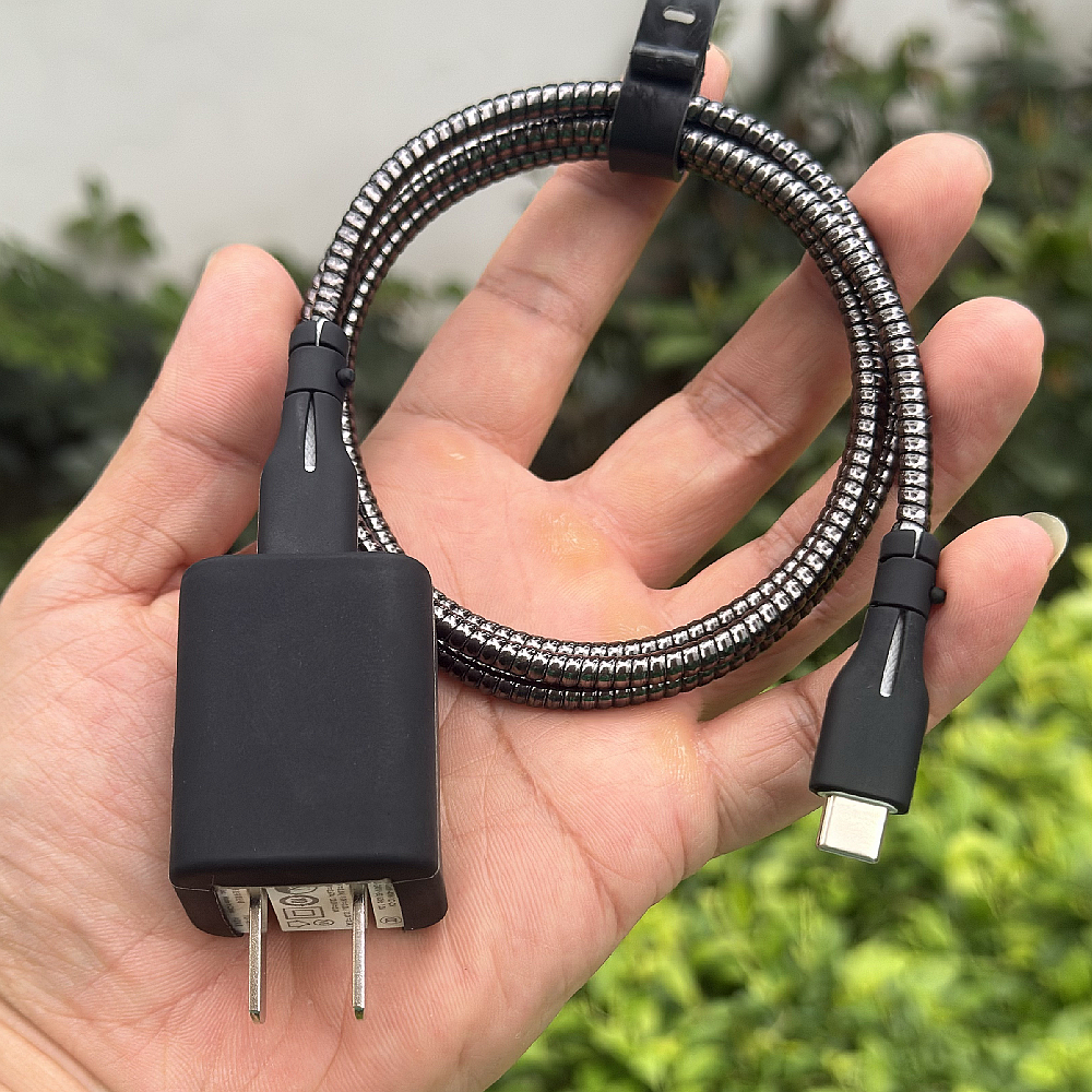 苹果16 15 promax数据线保护套摩尔菲Mophie 30W充电器硅胶缠绕绳