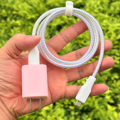 苹果16 15 pro max数据线保护套iPhone17 Mophie 40W充电器壳绕绳