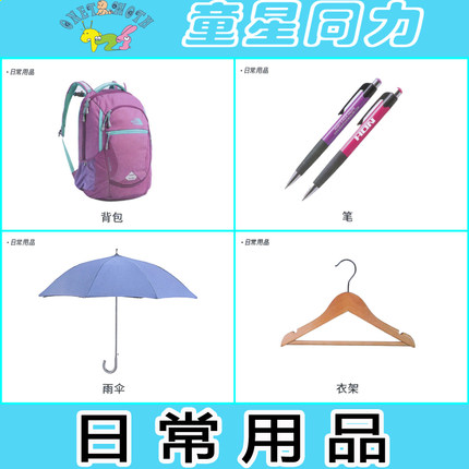 初级日常用品认知实操卡片 自闭儿童启蒙ABA语言迟缓思维康复教具