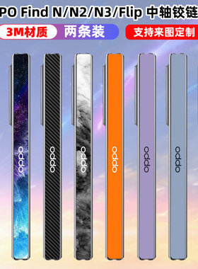 适用于oppofindn3/N5手机贴纸find n2折叠屏后膜背膜中轴铰链侧边框改色保findN5护彩膜