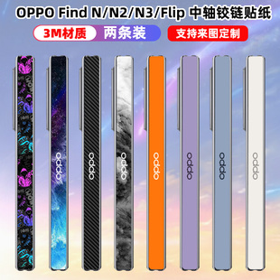 适用于oppofindn3 n2折叠屏后膜背膜中轴铰链侧边框改色保findN5护彩膜 N5手机贴纸find