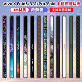 3pro中轴贴膜 侧边软膜纯色xfold2 适用于vivoxfold5铰链膜贴纸xfold3个性 透明膜彩膜xfold