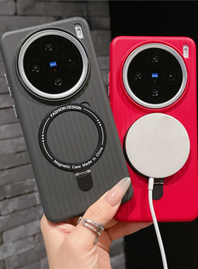 适用vivox200pro手机壳x300spro肤感瓦楞支点磁吸支架婴儿蓝x90pro纯色耐脏x100便携x200s防摔200mini硬壳x90