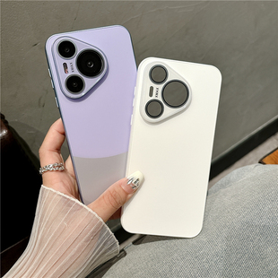 适用华为pura70pro+新款手机壳高级感冰晶镜头pura70pro全包镜头保护膜Pura70Ultra高端超薄防摔pura70男女款