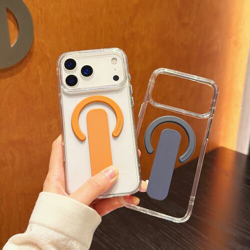 适用iphone17/16pro手机壳粉色指环支架苹果17promax透明新款防摔软边15高级感14简约小众潮牌轻奢13磁吸充电
