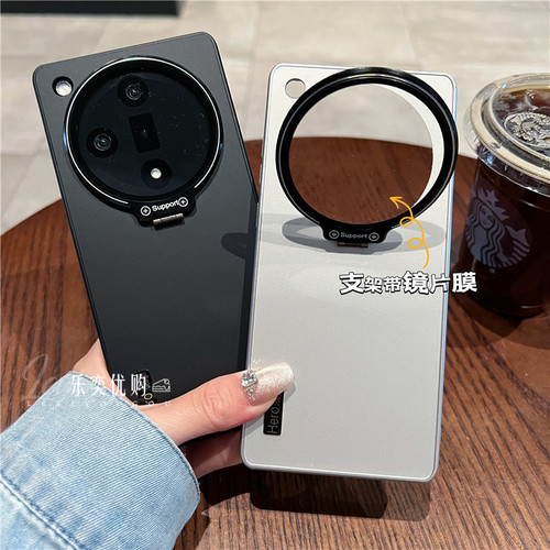 适用oppofindx9pro手机壳findx8S金属镜头盖支架保护套x7P新款X6轻奢全包磨砂防摔壳x7ultra情侣高级感reno12