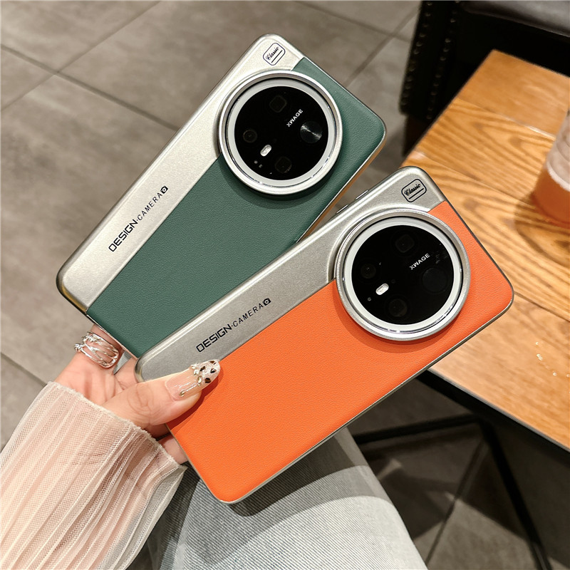 复古相机造型适用华为mate70Pro+手机壳双拼色mate60新款电镀素皮全包mate70男女高级感60Pro防摔保护套硬壳