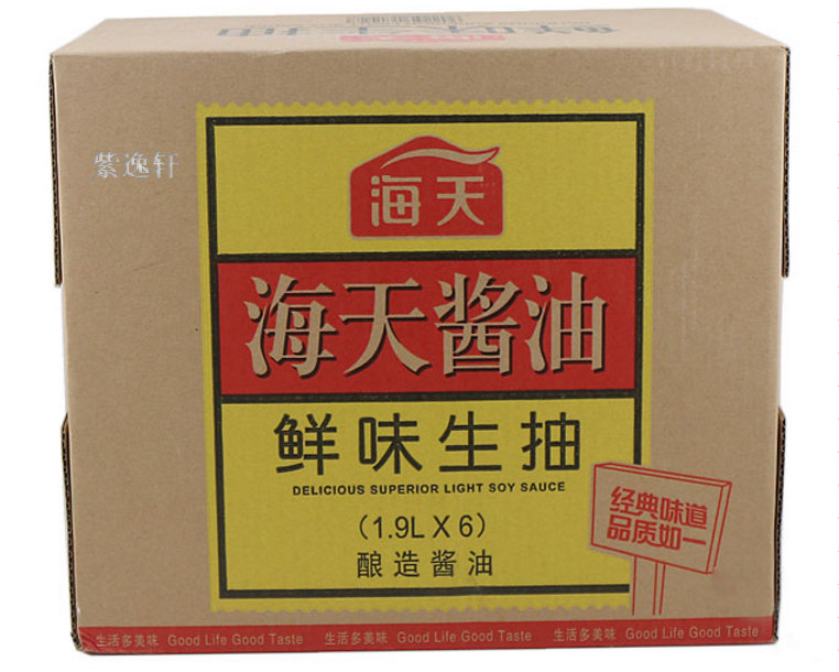 海天鲜味生抽1.9L*6 整箱包邮