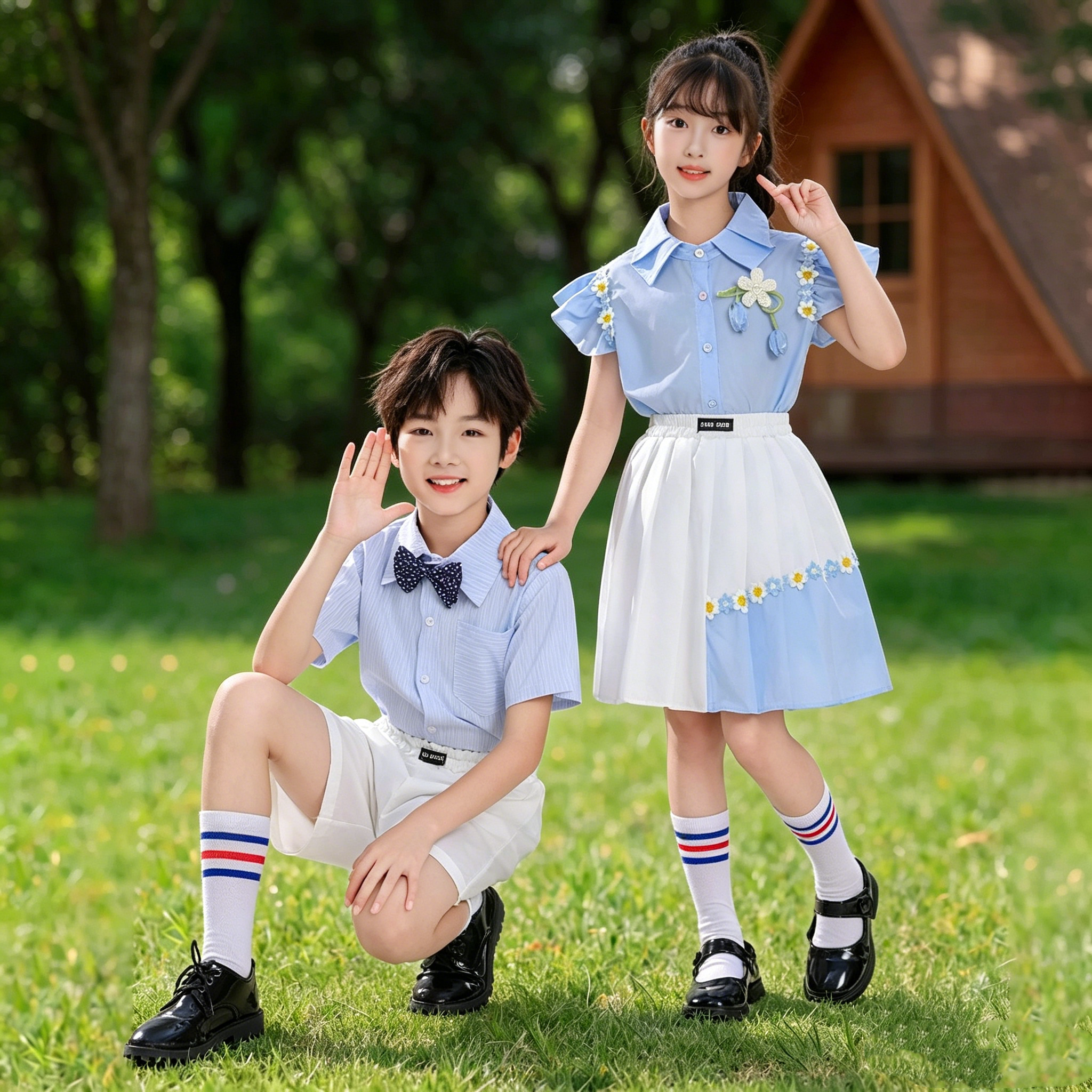 儿童合唱演出服幼儿园表演服小学儿童演出服