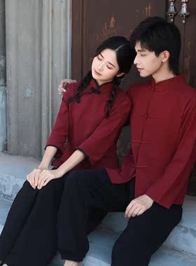 民国服装大合唱班服舞台青年男士礼服演出中山装诗歌朗诵学生装