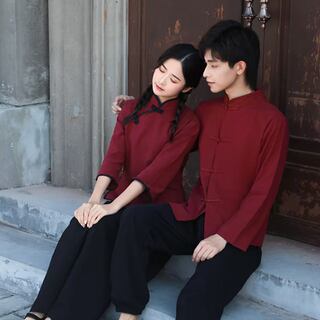 民国服装大合唱班服舞台青年男士礼服演出中山装诗歌朗诵学生装