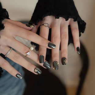 2025新款 AuraNail 纯手工穿戴甲短款 游戏 高级感猫眼美甲 权力