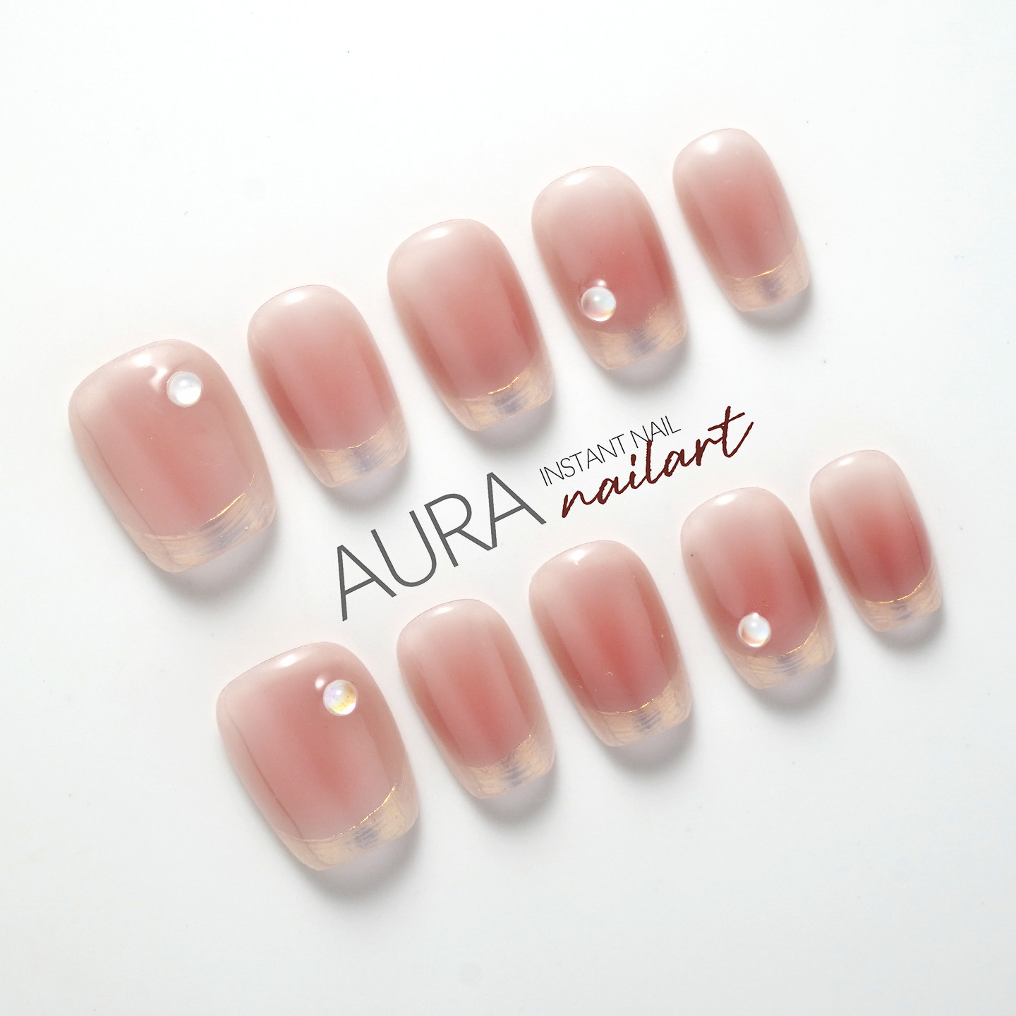 AuraNail【柚见蜜桃】纯手工穿戴甲2026短款高级感法式腮红美甲片,彩妆/香水/美妆工具,穿戴甲/甲片,淘宝优惠券,粉丝福利购,淘宝优惠卷