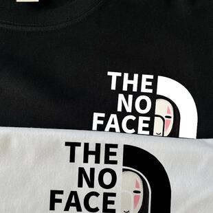 搞笑神隐少女THENOFACE短袖t恤纯棉重磅无脸男千与千寻周边衣服潮
