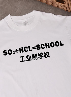 趣味化学方程式纯棉搞笑短袖T恤
