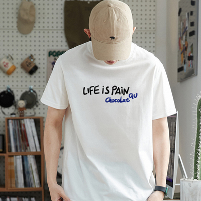 纯棉英文字母网红小众衣服