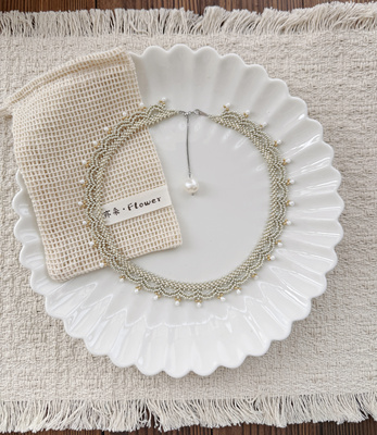 弋朵手作日本进口保色金属珠宫廷蕾丝项链个性定制可改尺寸。