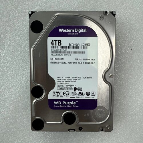 WD西数 WD40EJRX  海康大华录像机监控储存4TB硬盘 紫盘