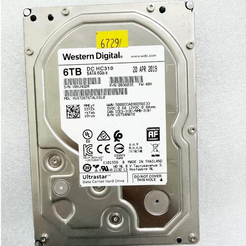 西数WD/西部数据HUS726T6TALE6L0 6T SATA 6Gb/s 3.5寸企业级硬盘