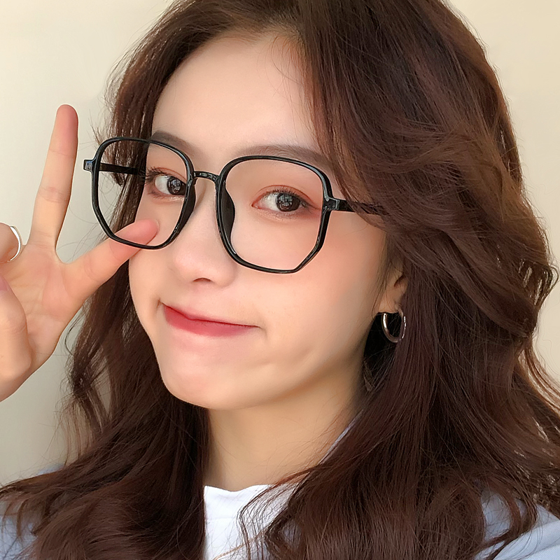 近视眼镜小红书超大框透明