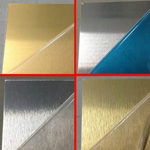 拉丝珠光亮面金银白色热转印铝板 彩色广告标牌机器铭牌制作加工