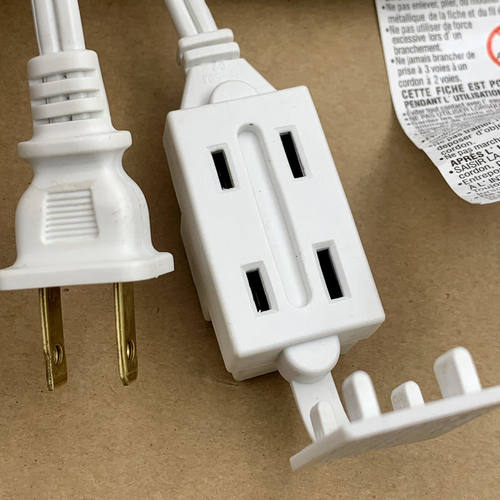 台湾大线径一分三家用酒店电源原装插座排插短线插板UL SA认证