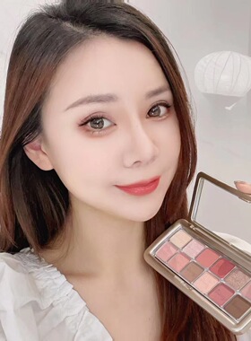 黛樱美DIENMY十二色眼影盘新款水泥盘低饱和大地色系珠光哑光持久