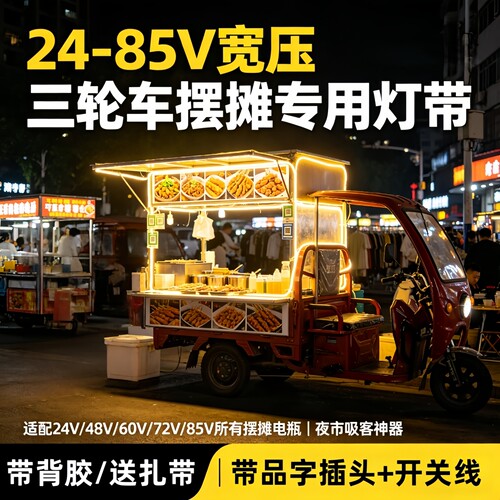 三轮车夜市摆摊24-85V三轮车专用