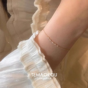 极细款s925纯银排钻手链女款轻奢小众精致高级感通勤2025新款手饰