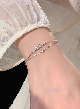 925银双层蛇形手链女生款本命年