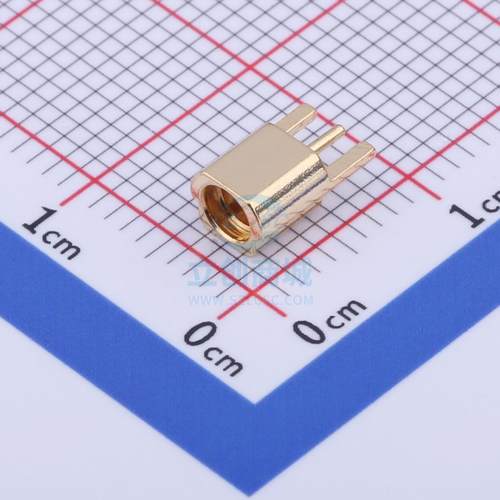 RF同轴连接器（天线座） MMCX镀金侧插破板式座子 KH-MMCX-PBS