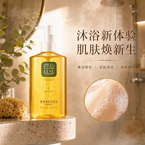 匠心丝华香氛美肌沐浴油温和清洁滋润肌肤持久留香沐浴露厂家