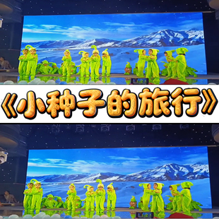 儿童课本剧小种子的旅行演出服幼儿园绘本绿豆芽表演服装舞台衣服