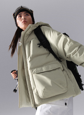 李宁正品溯之东方主题秀款男女同款防泼水宽松短羽绒服AYMU215