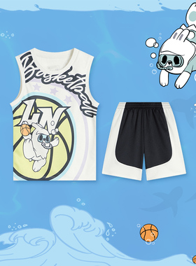 李宁正品运动生活系列男小童时尚透气速干抗菌比赛套装YATU023