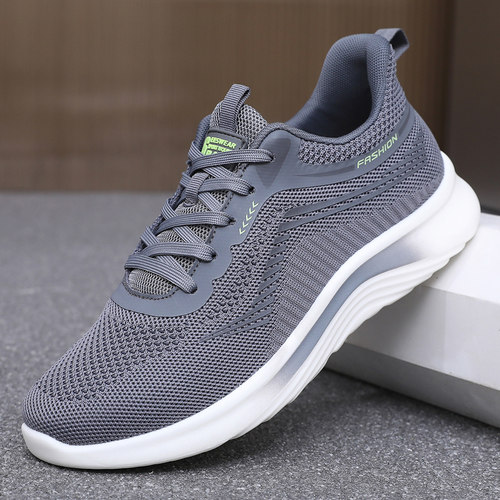 老北京布鞋男透气网面爸爸鞋软底防滑春秋宽松老人健步鞋跑步鞋男