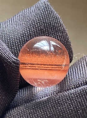 天然水晶橘红幽灵吊坠圆珠DIY幽灵千层单珠饰品项链11mm一物一图