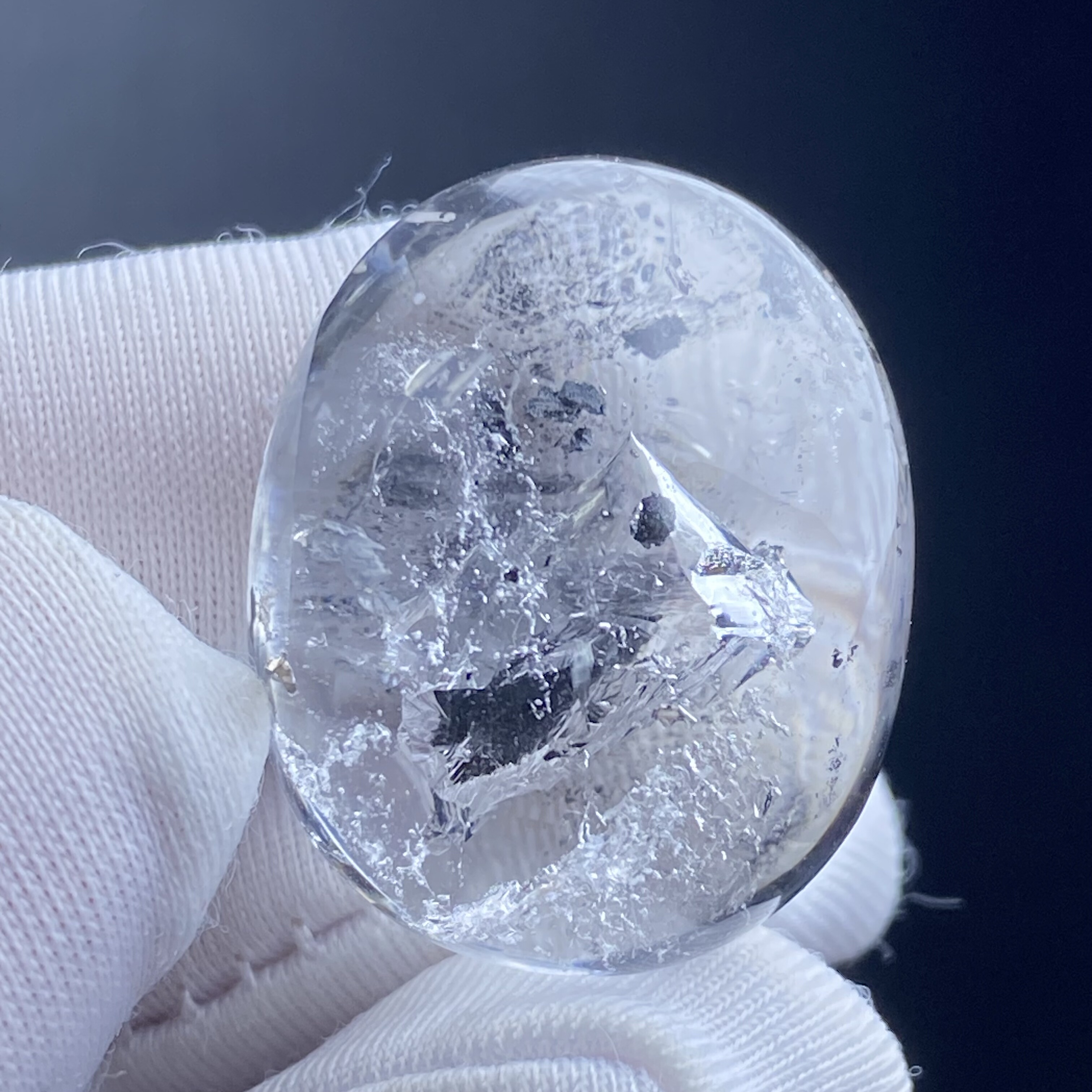 天然水晶黑流沙水胆吊坠裸石男女款水胆项链挂坠饰品一物一图