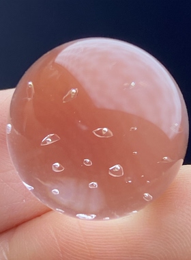 天然水晶满天星水胆吊坠圆珠DIY水胆单珠饰品项链17mm 一物一图