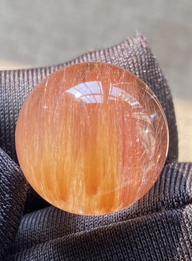 天然水晶兔毛吊坠圆珠DIY水晶单珠饰品项链15mm一物一图