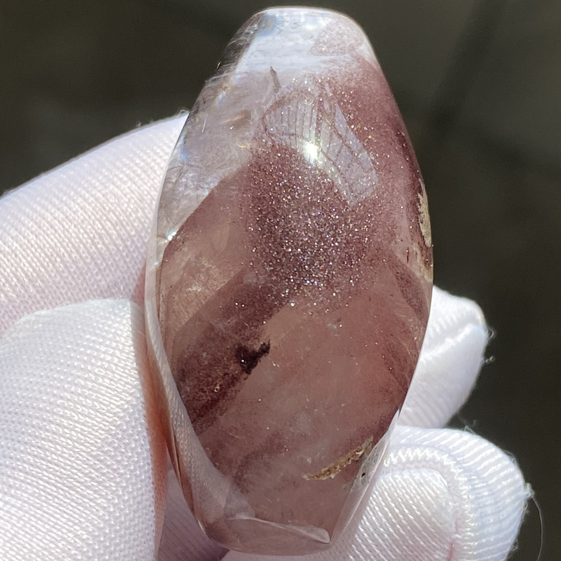 天然水晶紫金沙千层幽灵桶珠裸石吊坠项坠饰品 男女款 一物一图