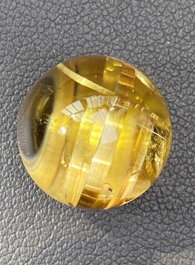 天然水晶钛晶吊坠圆珠DIY板钛发晶单珠饰品项链14.5mm一物一图