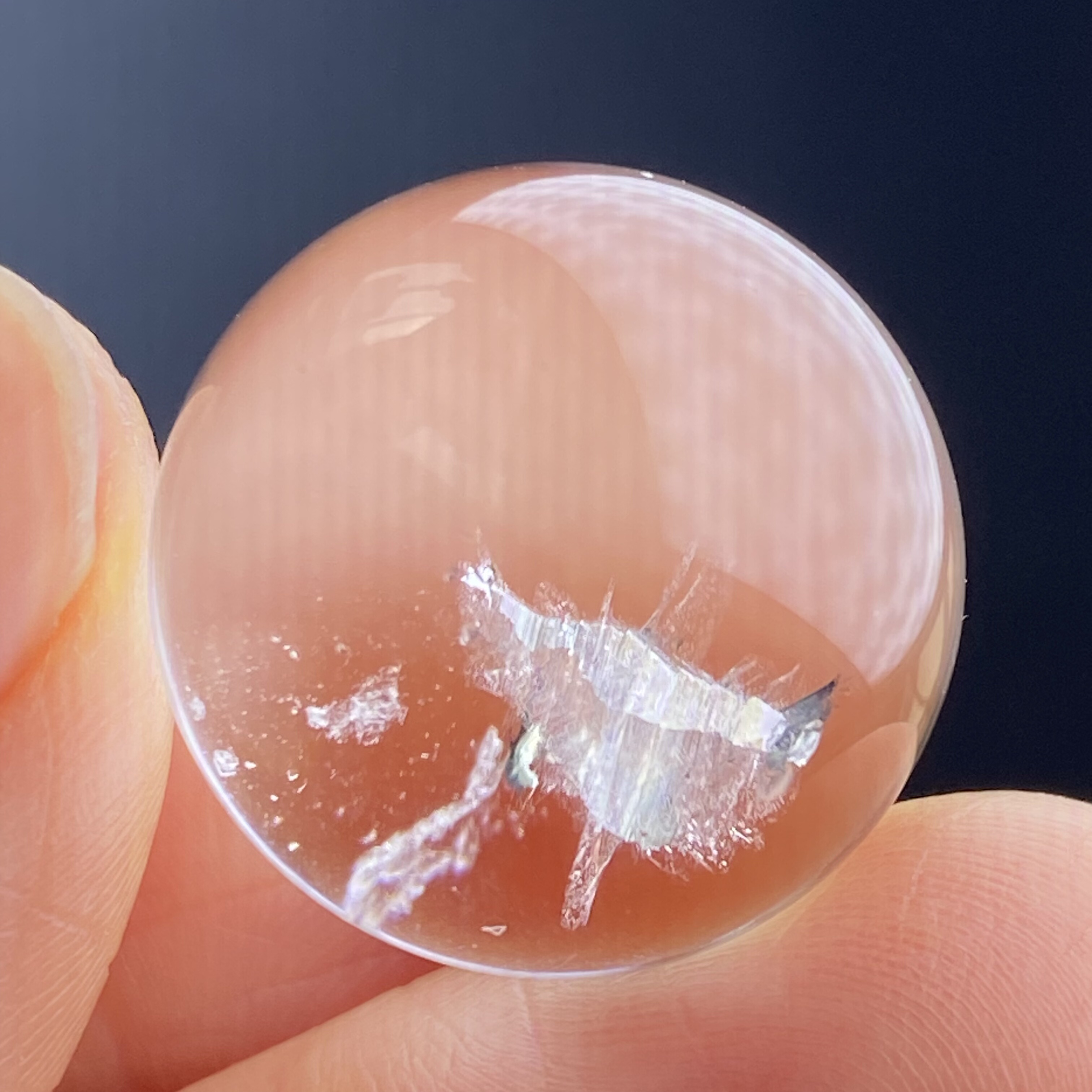 天然水晶包裹体白色矿石吊坠圆珠DIY水晶单珠饰品项链20mm,饰品/流行首饰/时尚饰品新,颈饰,淘宝优惠券,粉丝福利购,淘宝优惠卷